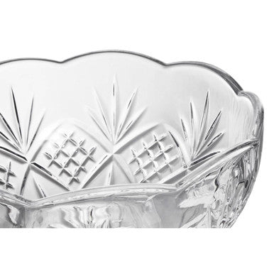 Clear Crystal Glass Embossed Bowl