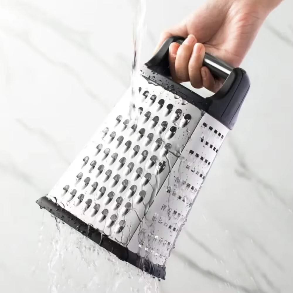4-Sided Stainless Steel Grater with Storage Box Container - Perfect for Cheese and Vegetable Prep in the Kitchen