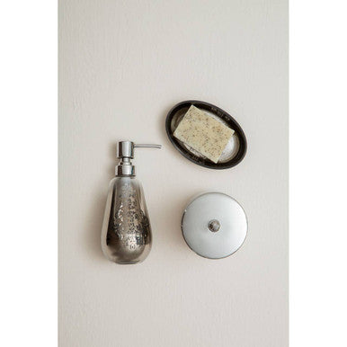 Silver Ombre Bathroom Cotton Jar