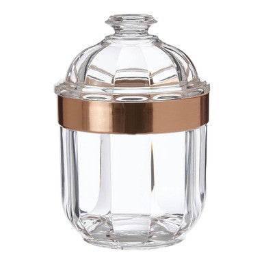 Small Rose Gold Acrylic Storage Jar