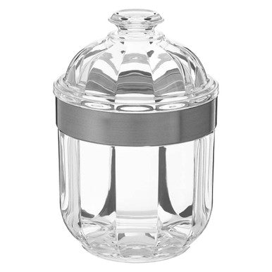 Small Silver Acrylic Storage Jar