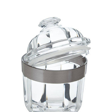 Small Silver Acrylic Storage Jar