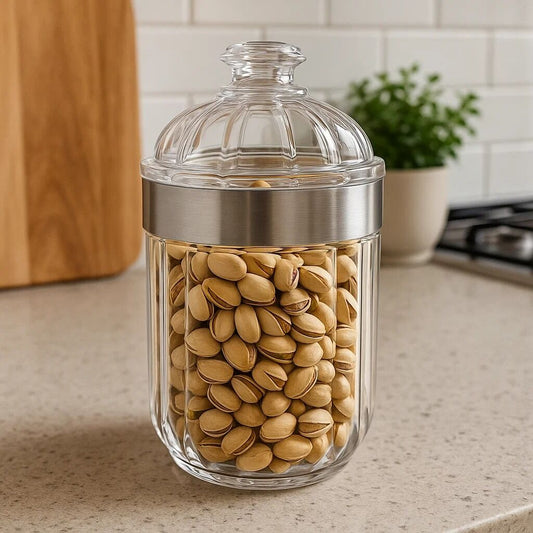 Medium Silver Acrylic Storage Jar