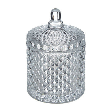 Diamond Textured Bathroom Storage Jar
