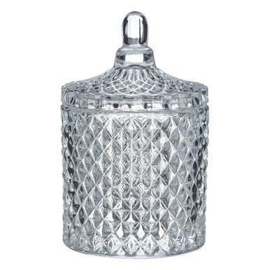 Diamond Textured Bathroom Storage Jar
