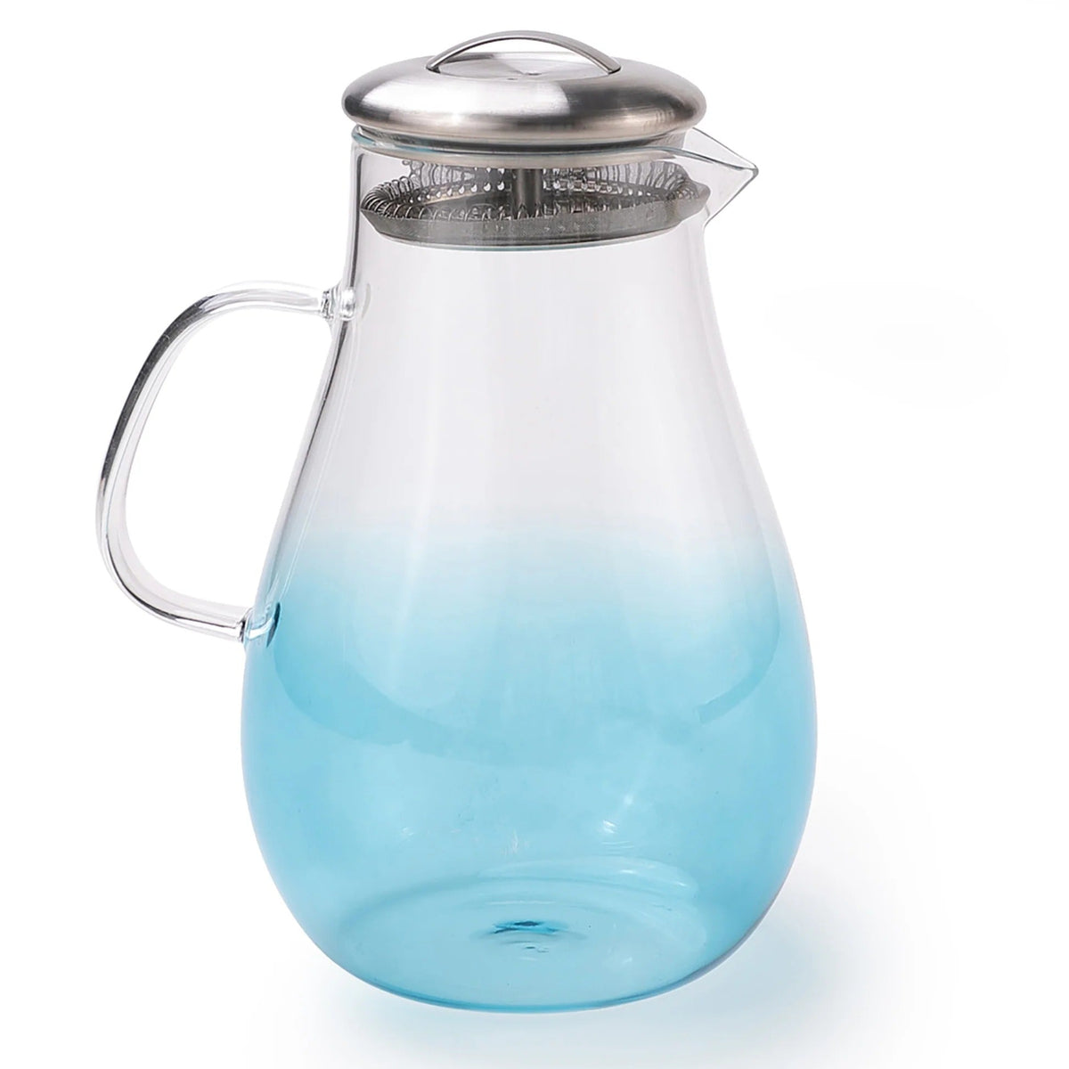Premium Borosilicate Glass Jug 970 ml Blue Modern Design