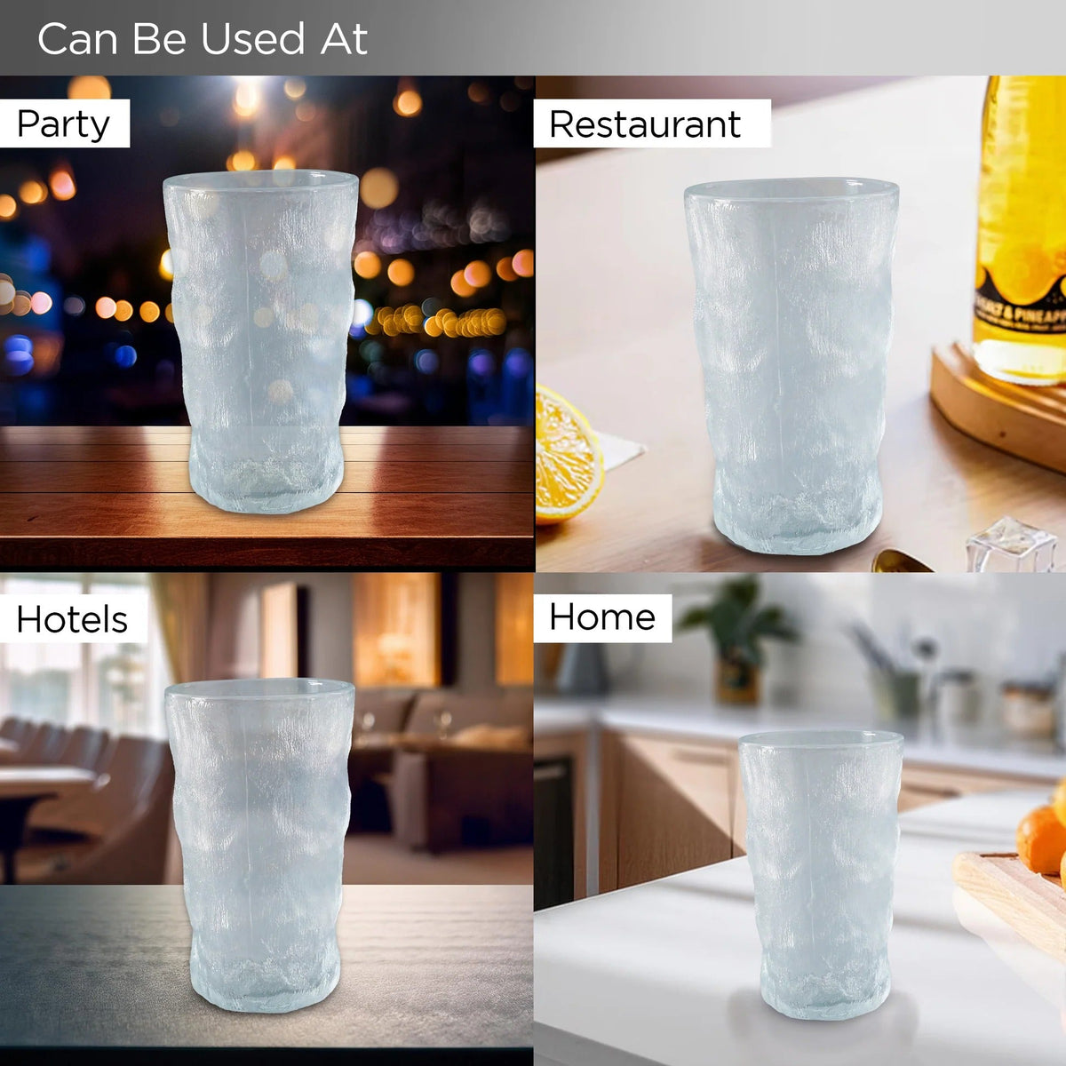 Set of 2: Lead-Free Juice Glasses, 330 ml, Transparent, Modern