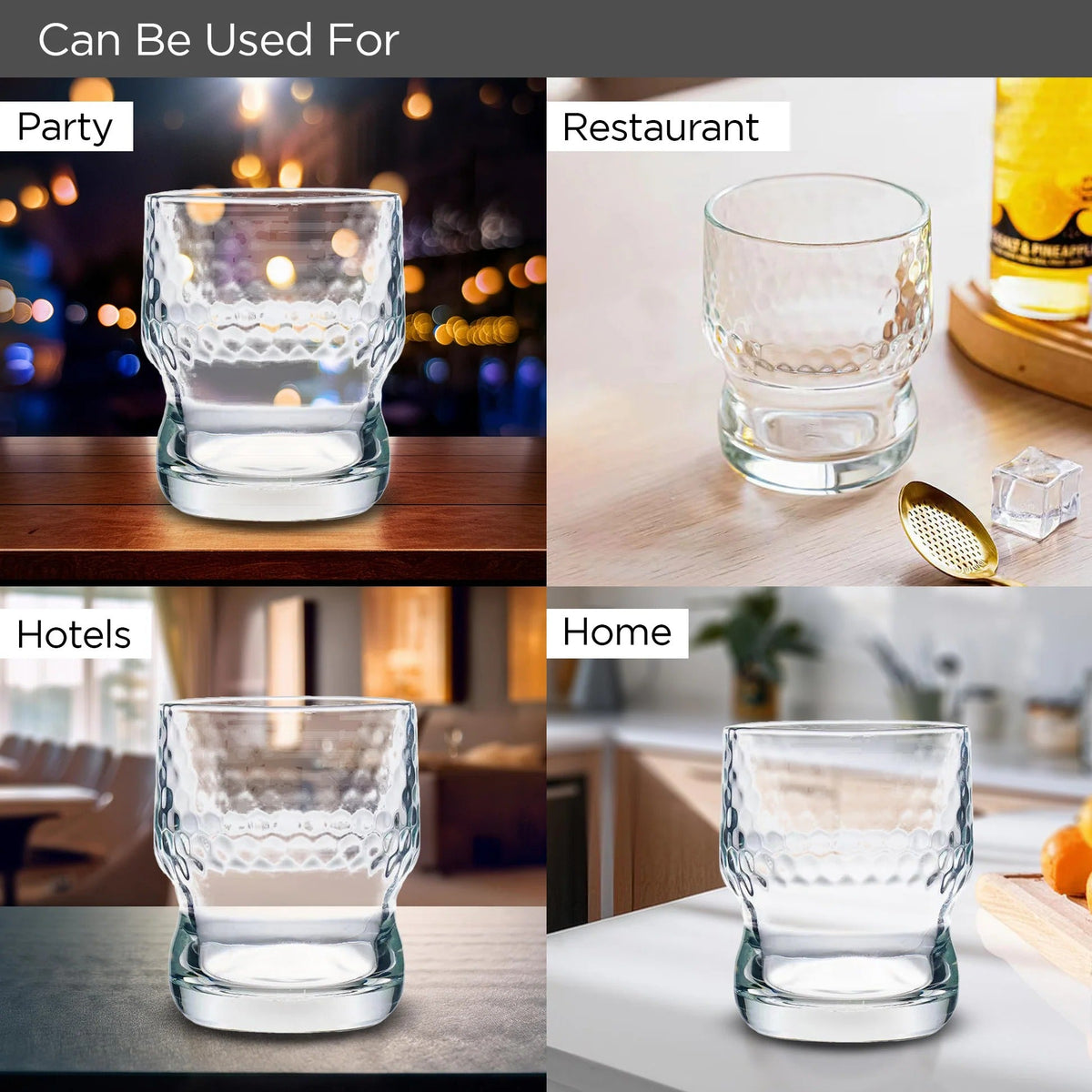 Water Glasses Set of 2 (300 ml), Lead Free, Juice Glasses