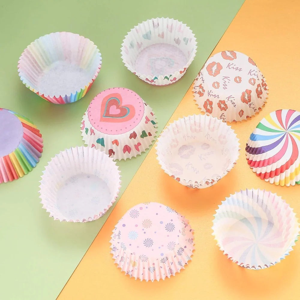 Paper Cake Muffin Cup Mould Disposable Baking Cups Pack of 100