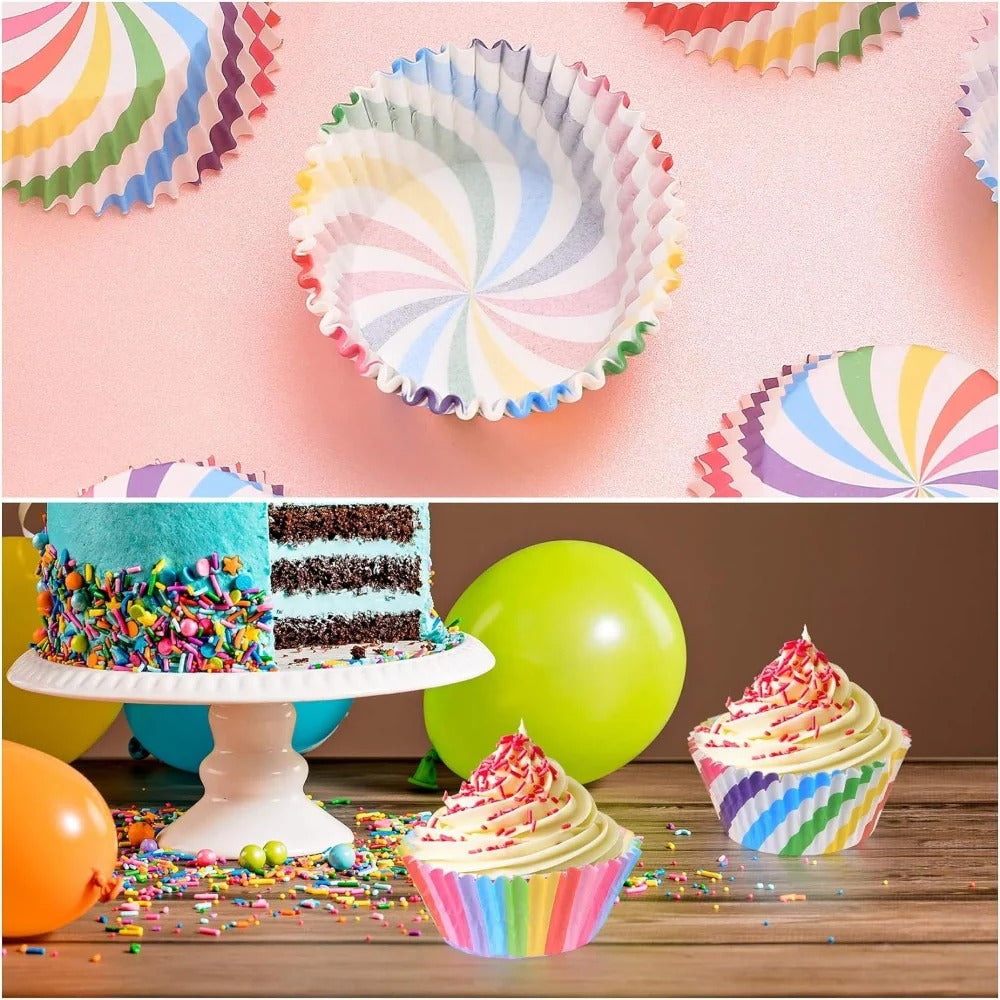 Paper Cake Muffin Cup Mould Disposable Baking Cups Pack of 100