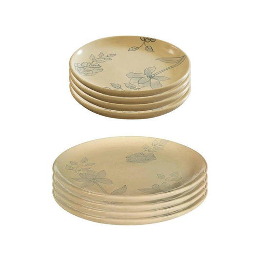Ceramic Dinner and Side Plate Combo Set of 8 4 of Each Dishwasher Safe Food Grade