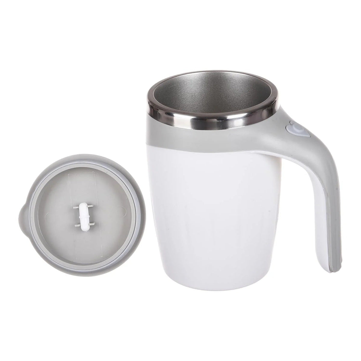 Self-Stirring Coffee Mug, Battery Operated, 380 ml, Gray