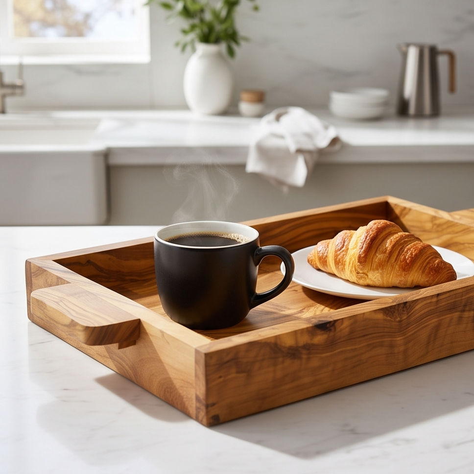End Grain Olive Wood tray 40 cm and 45 cm