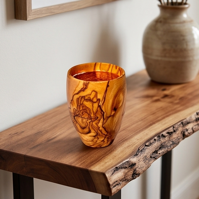 Olive Wood Drinking Cup | 384ml