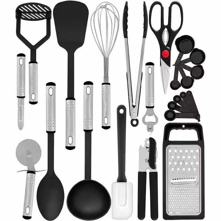 25-Piece Kitchen Utensils Set – Heat-Resistant Non-Stick Cooking Utensils Set – Versatile Spoons, Turners, Spatulas, and Ladle for Everyday Kitchen Needs