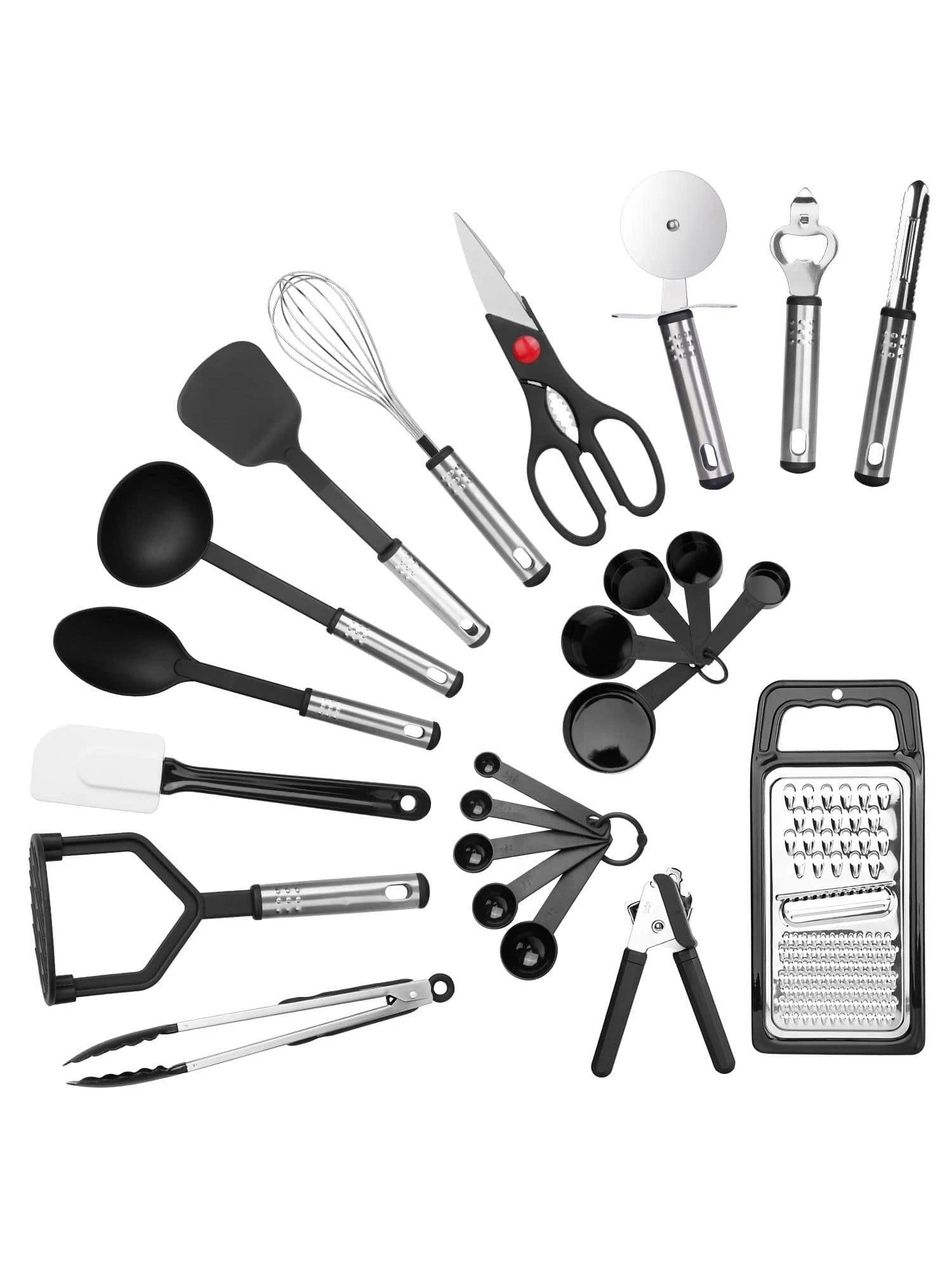 25-Piece Kitchen Utensils Set – Heat-Resistant Non-Stick Cooking Utensils Set – Versatile Spoons, Turners, Spatulas, and Ladle for Everyday Kitchen Needs