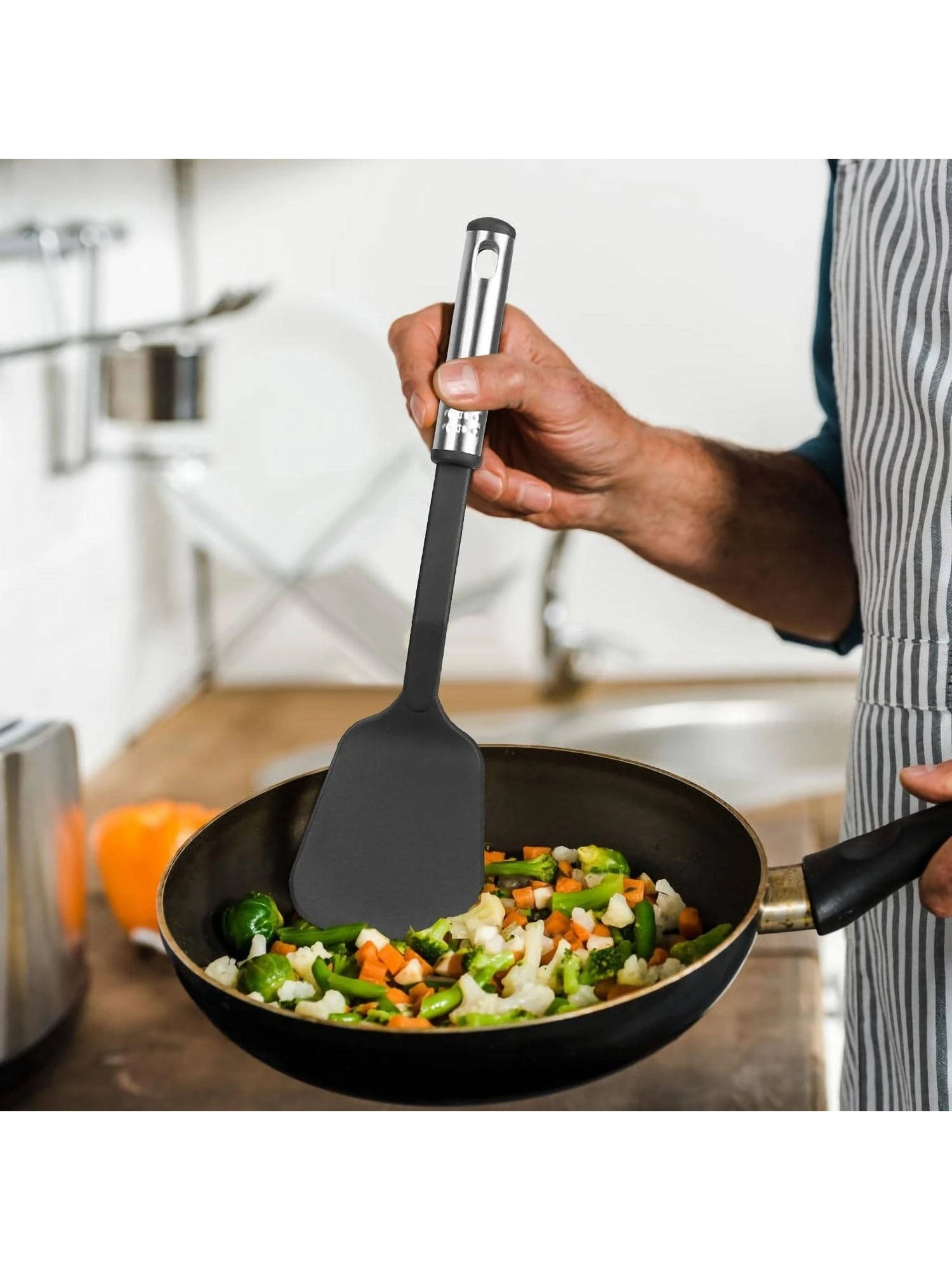 25-Piece Kitchen Utensils Set – Heat-Resistant Non-Stick Cooking Utensils Set – Versatile Spoons, Turners, Spatulas, and Ladle for Everyday Kitchen Needs