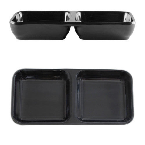 Classic Melamine Rectangular Sauce Dish - Pack of 12