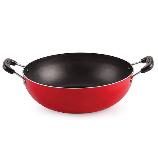 Aluminium Cooking Non-stick Gas Stove Compatible Bottom Deep Fry Kadhai