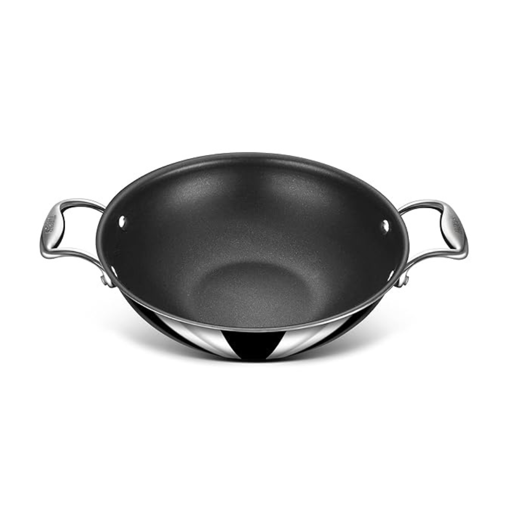Triply Stainless Steel Nevrstick Kadhai With Lid, Artisan 5322, 22 cm, 2.0 L