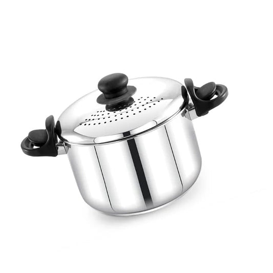 Stainless Steel Strainer Pot without Glass Lid Induction Base