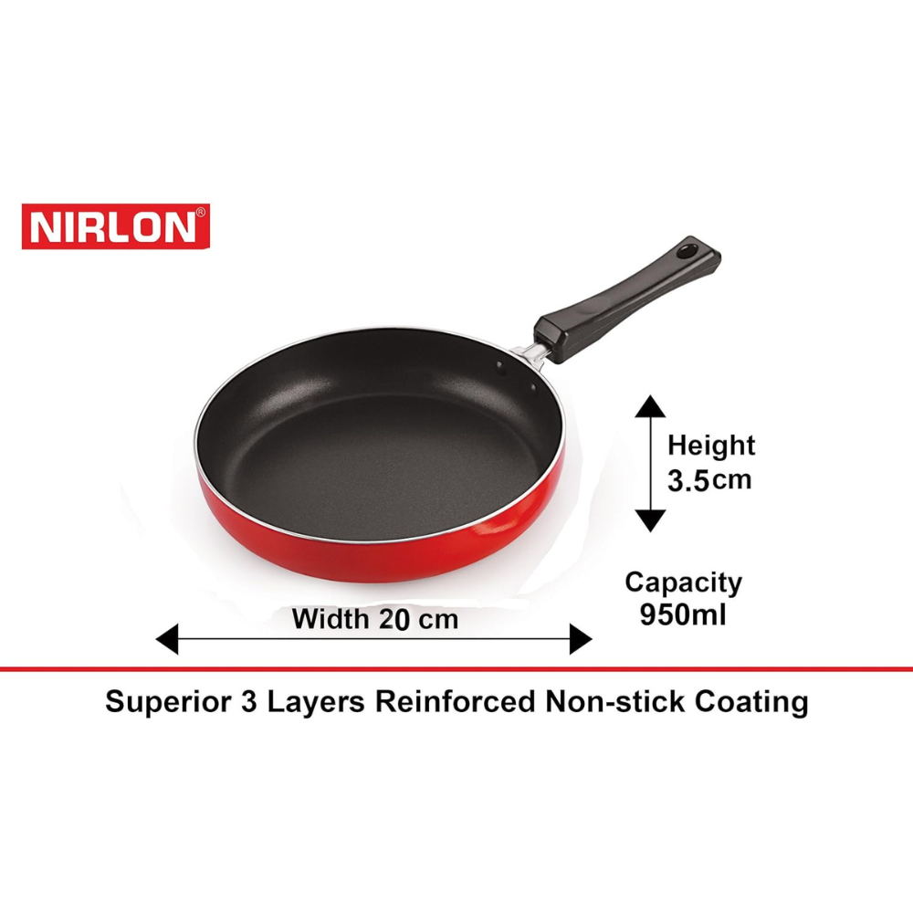 Aluminium Non Stick Fry pan, 1.1 L - RED