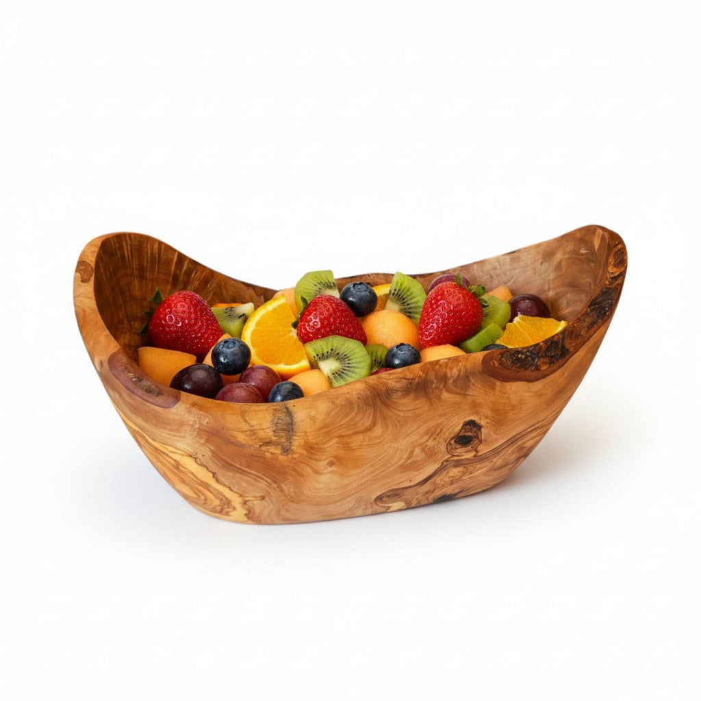Hand-Carved Olive Wood Salad & Fruit Bowl, 20–45 cm
