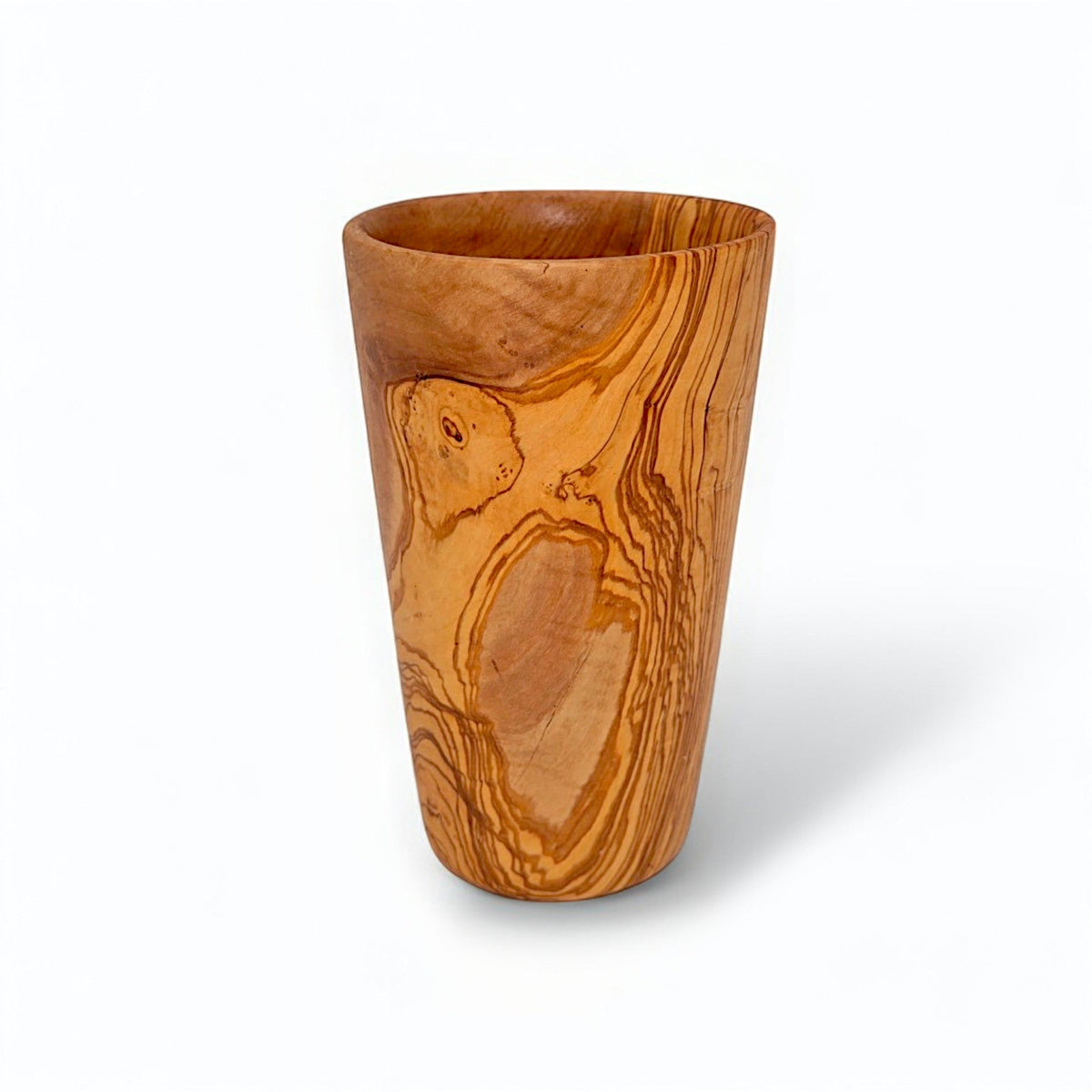 Luxury Solid Olive Wood Utensil Holder | Rustic Kitchen Countertop Storage Organiser