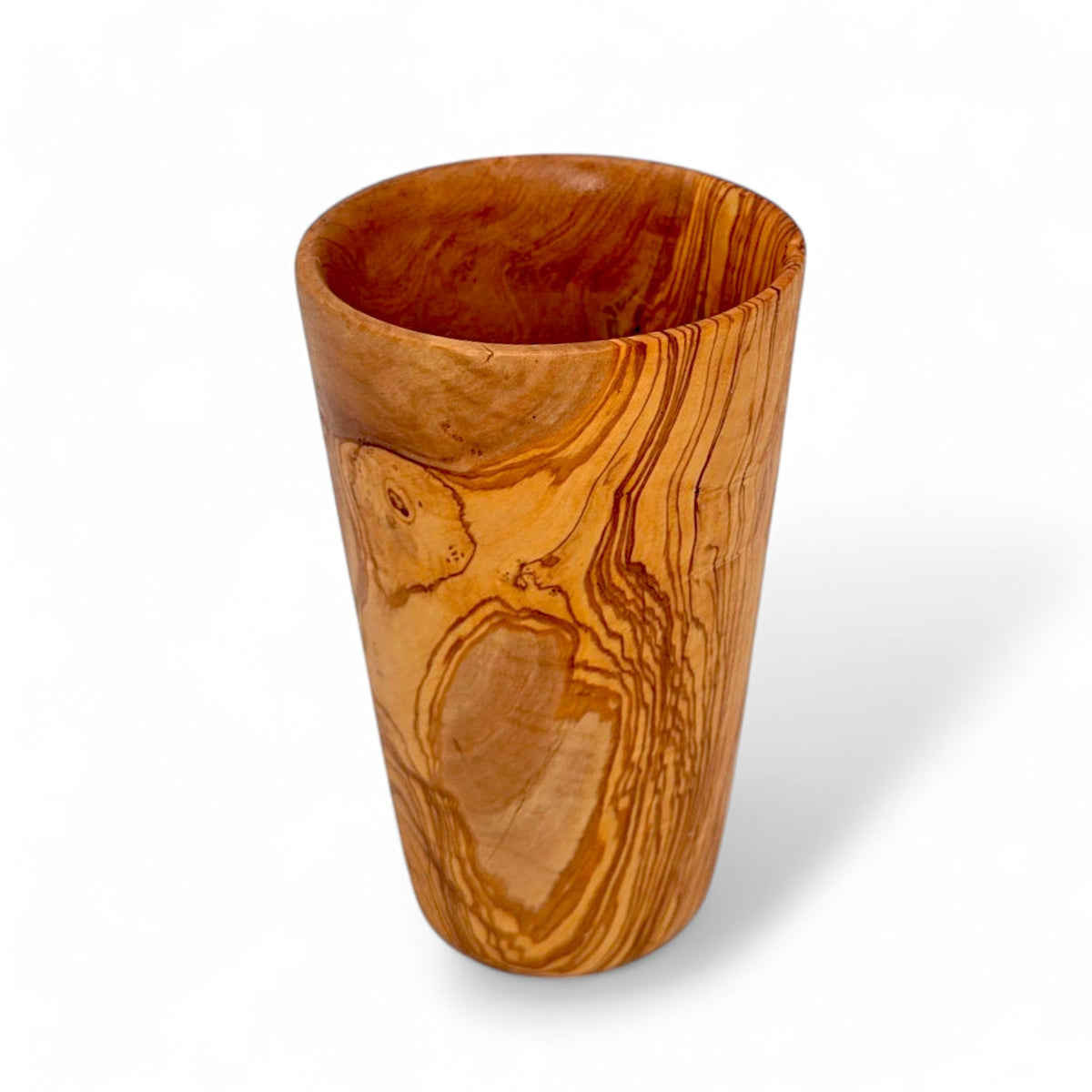 Luxury Solid Olive Wood Utensil Holder | Rustic Kitchen Countertop Storage Organiser