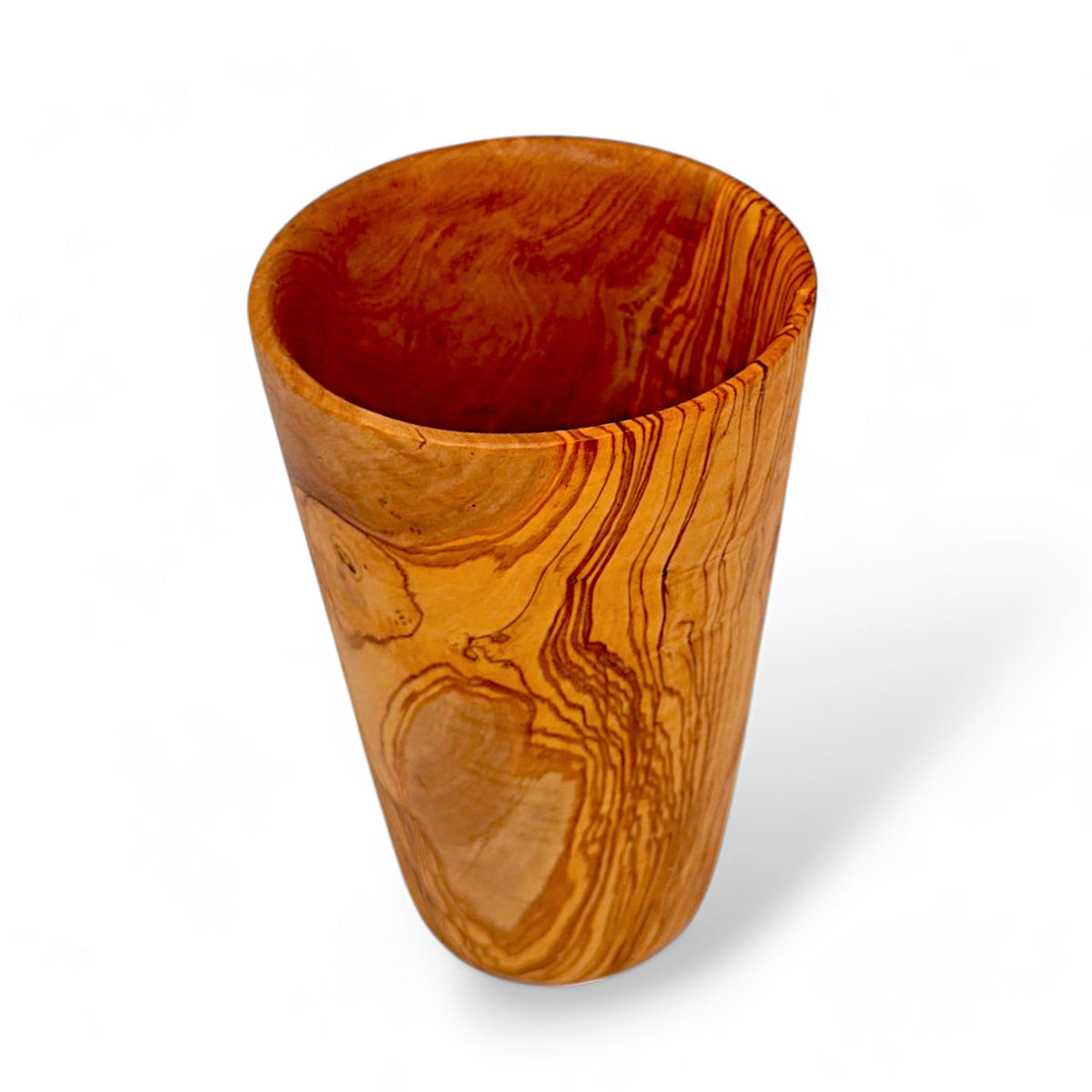 Luxury Solid Olive Wood Utensil Holder | Rustic Kitchen Countertop Storage Organiser