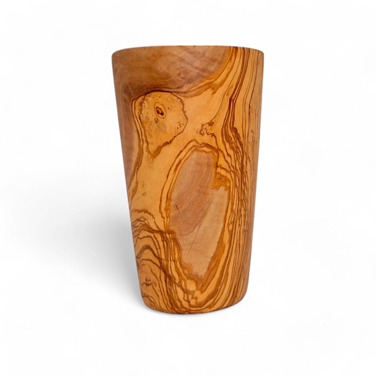 Luxury Solid Olive Wood Utensil Holder | Rustic Kitchen Countertop Storage Organiser