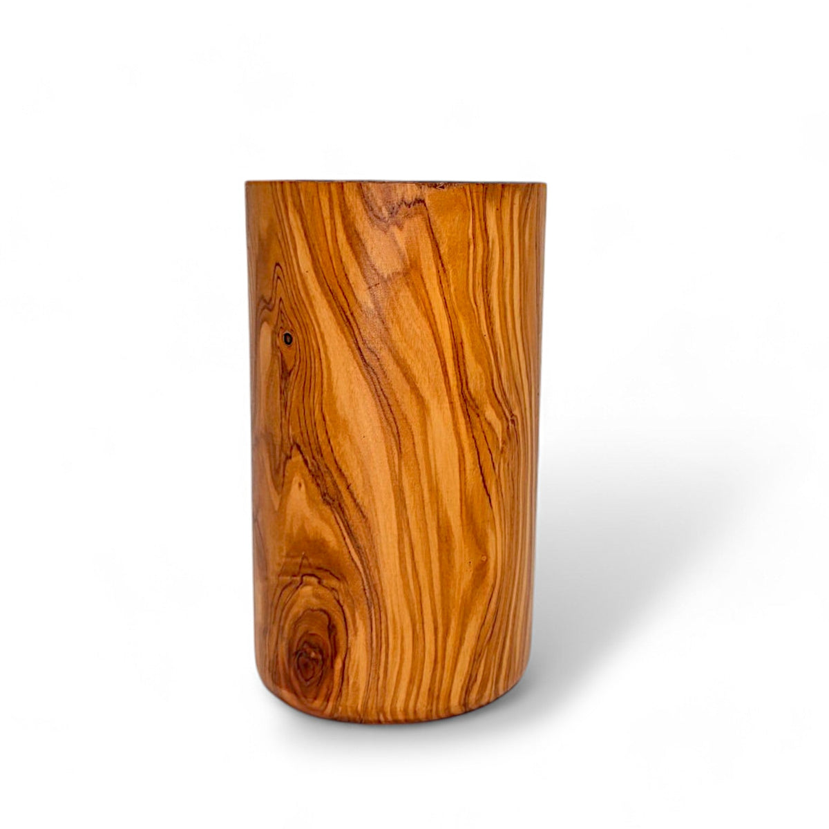 Olive Wood Utensil Holder | Wooden Kitchen Spatula Spoon Crocks Organizer
