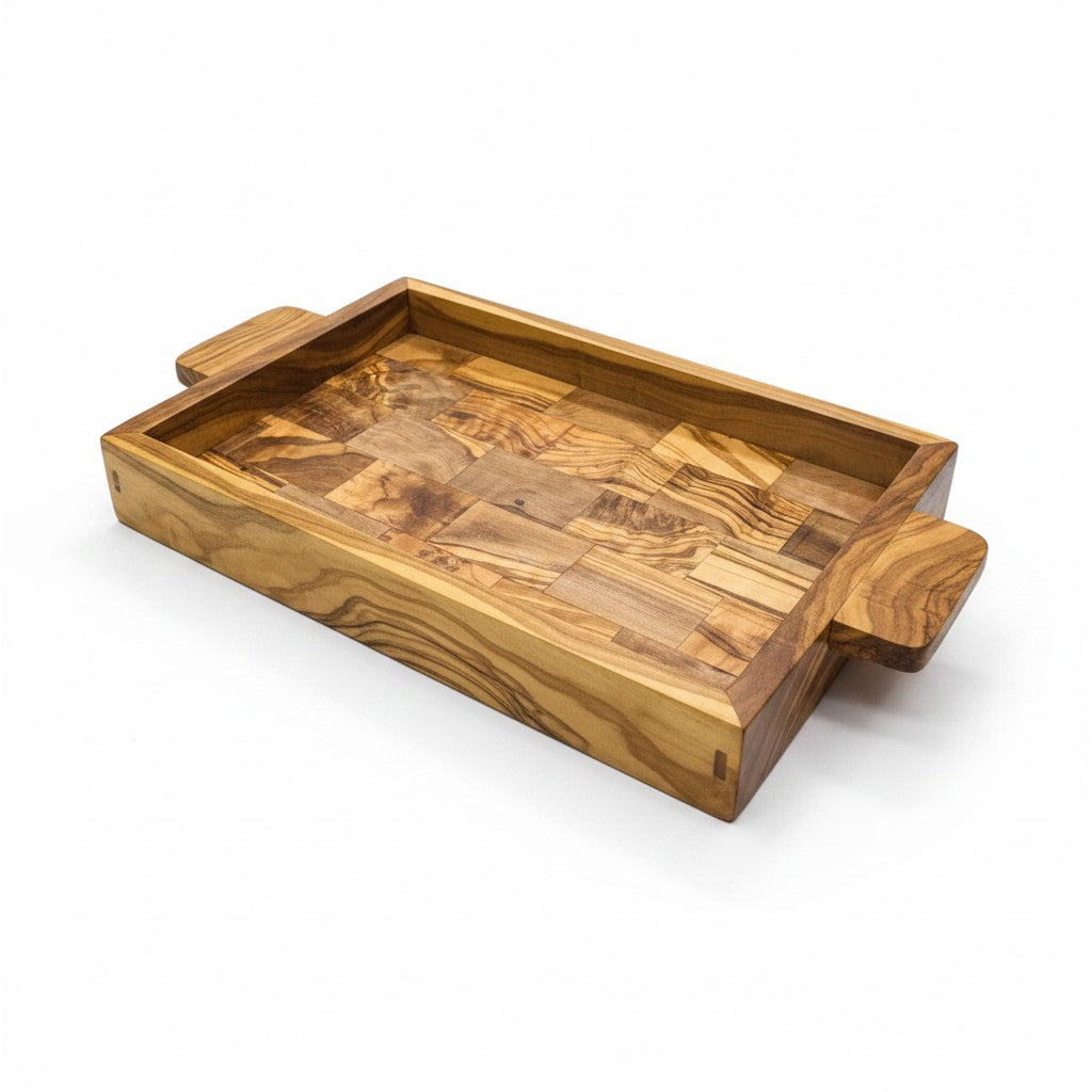 End Grain Olive Wood tray 40 cm and 45 cm
