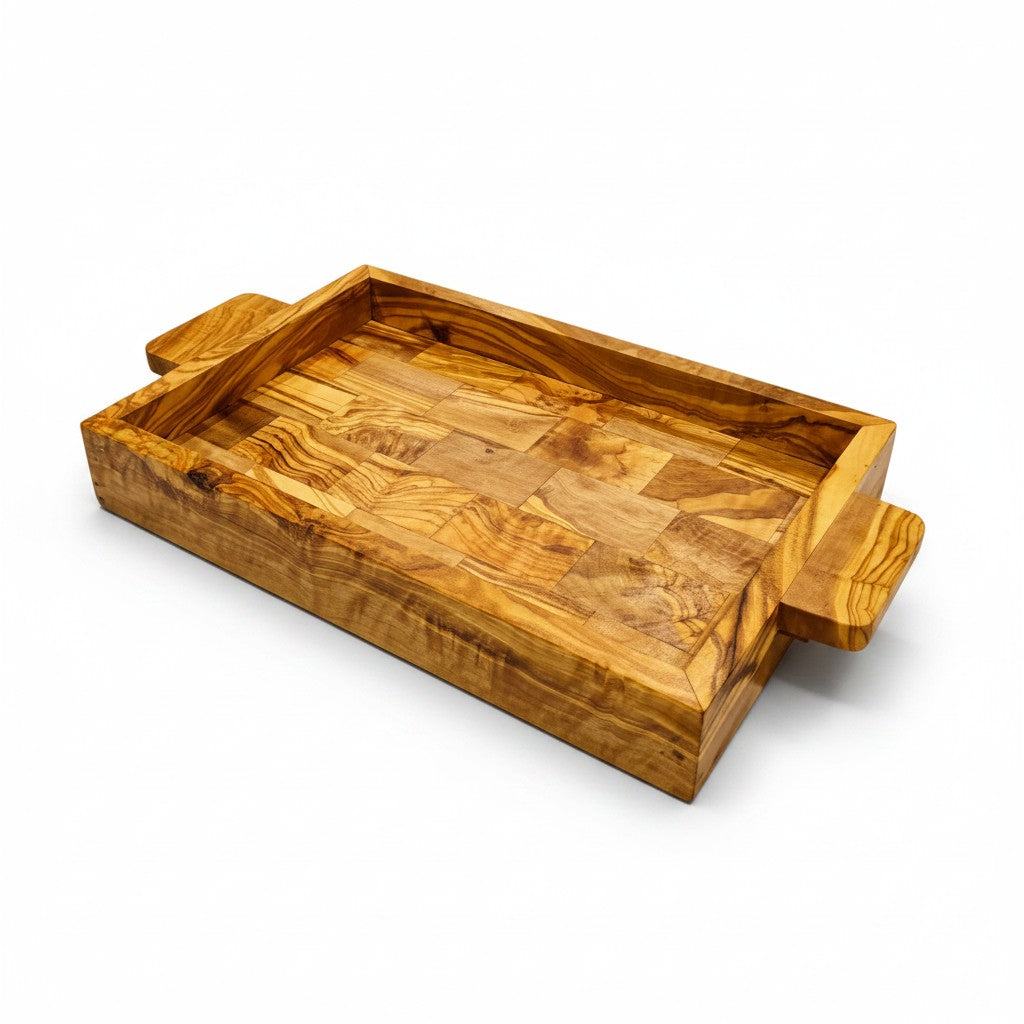 End Grain Olive Wood tray 40 cm and 45 cm