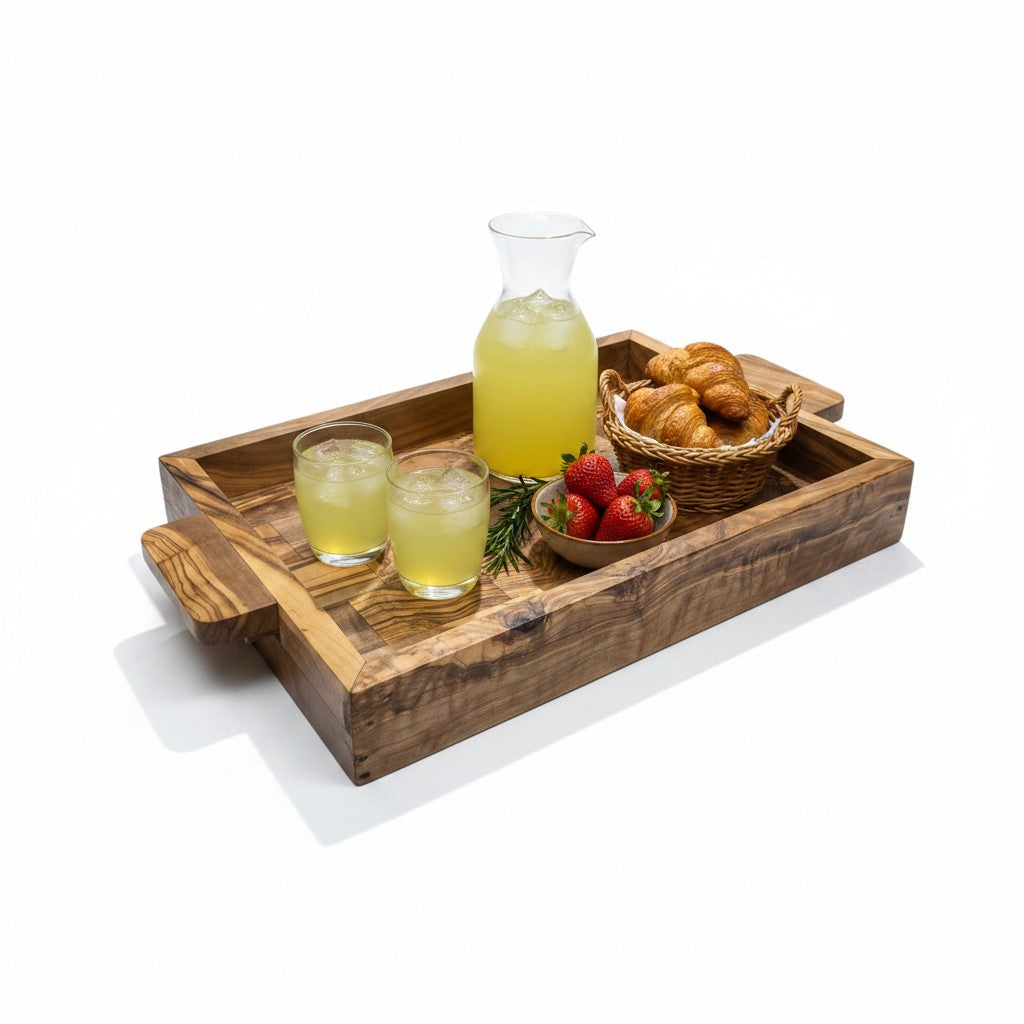 End Grain Olive Wood tray 40 cm and 45 cm