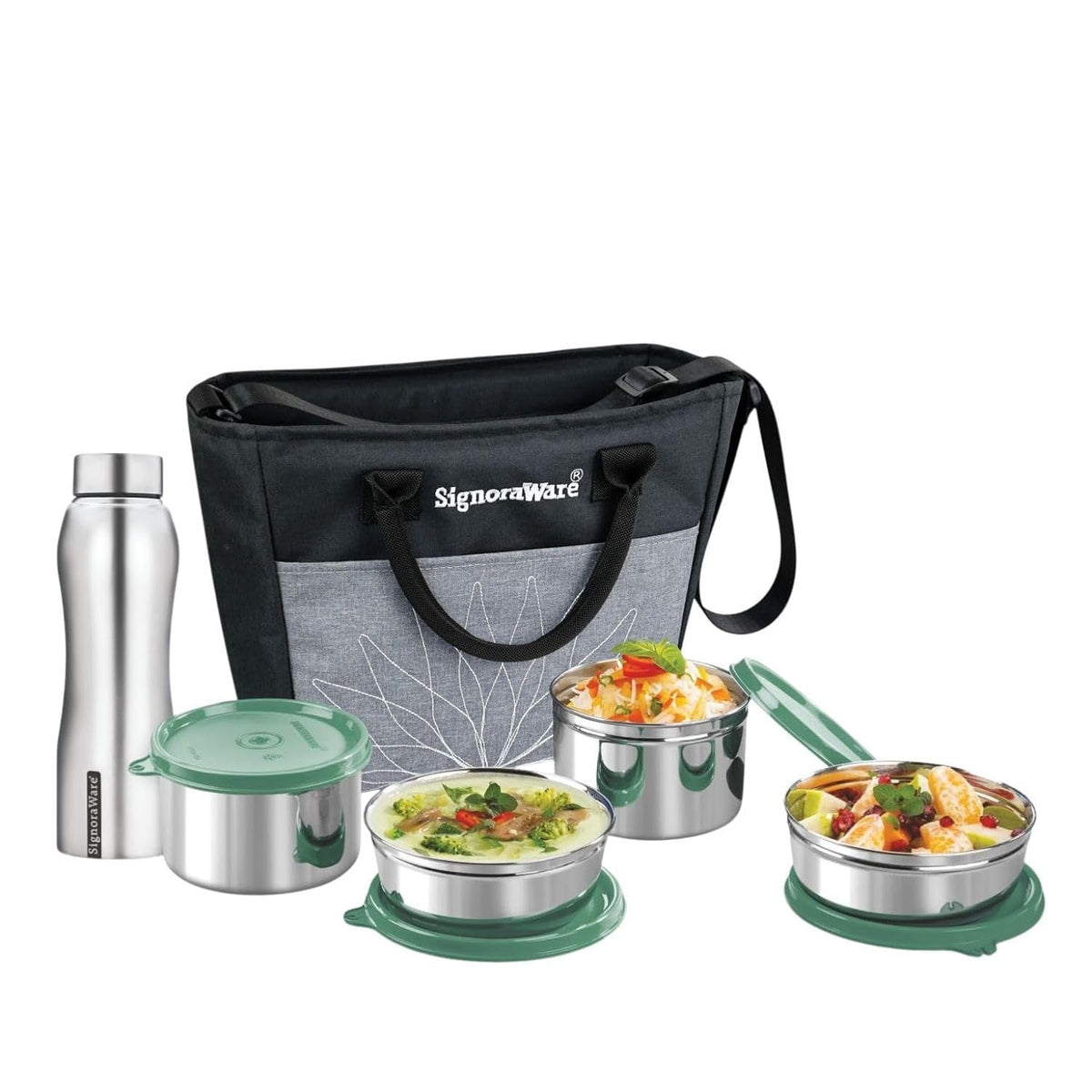 Signoraware Office Steel Lunch Box Silver