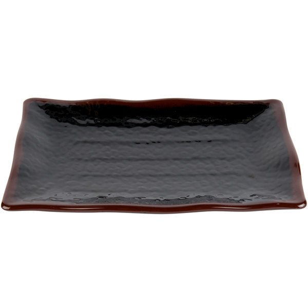 Asian-Style Rectangular Melamine Wave Plate 11 1/4" x 7 1/4" - Dozen