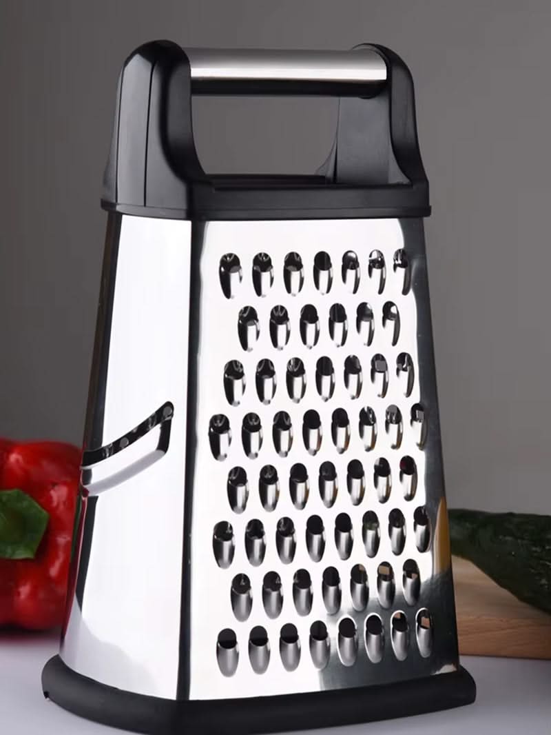 4-Sided Stainless Steel Grater with Storage Box Container-Perfect for Cheese and Vegetable Prep in the Kitchen