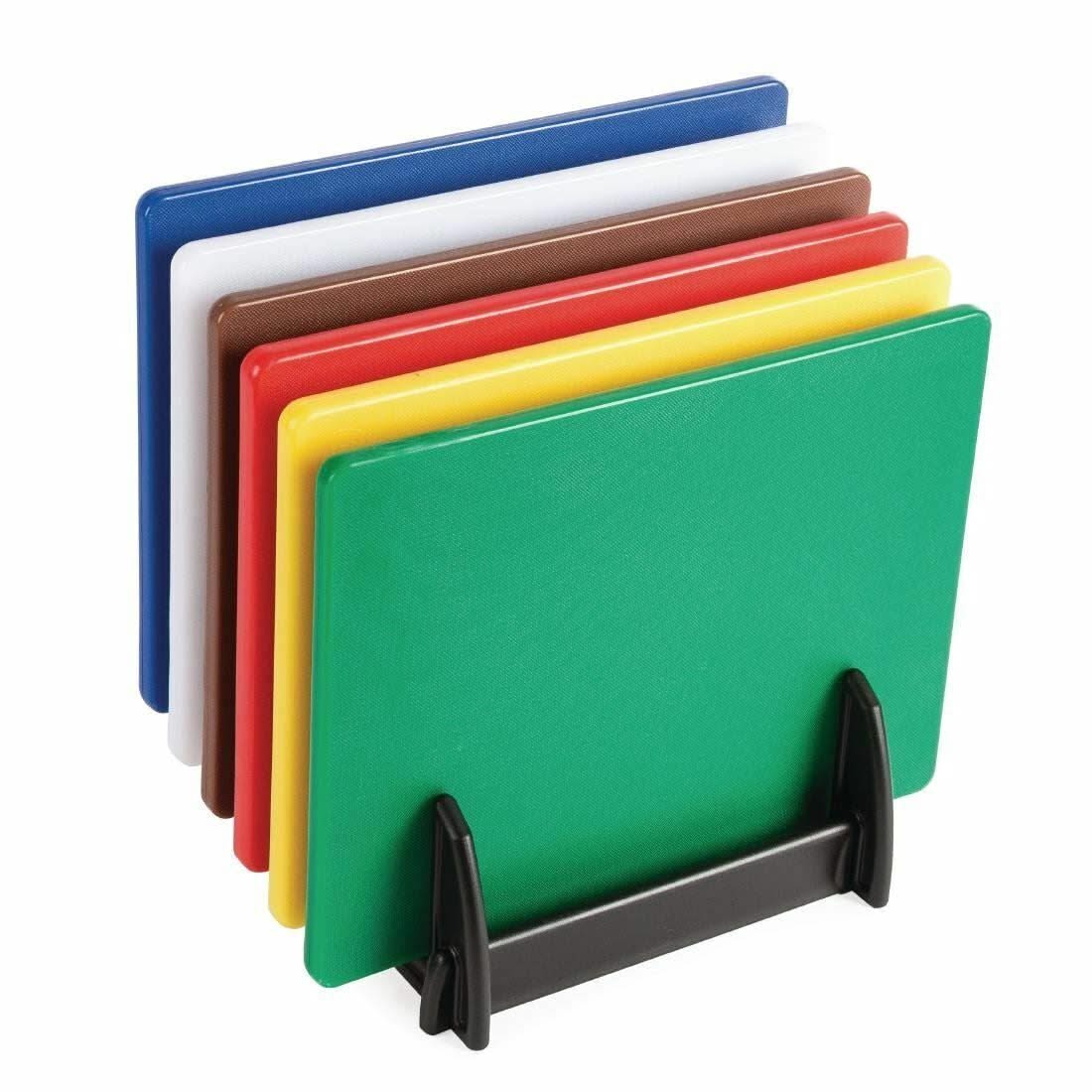 6-Piece Chopping Board Set – Low-Density, Durable Cutting Boards for Everyday Kitchen Use (45.0cm L x 30.0cm W x 1cm H / 450mm L x 300mm W x 10mm H) With Rack & Wall Chart