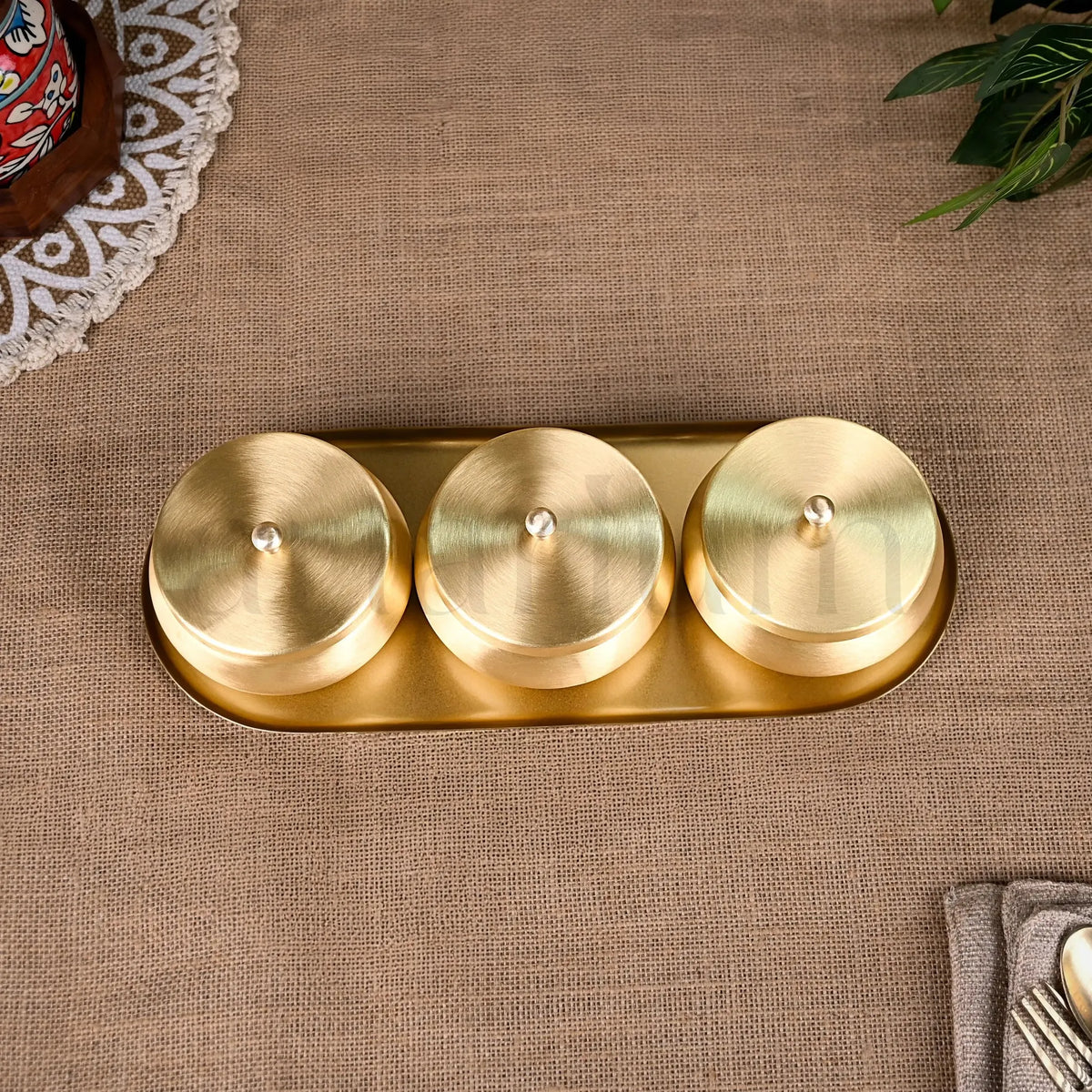 Brass Nut Bowl Gift Set Premium Handcrafted