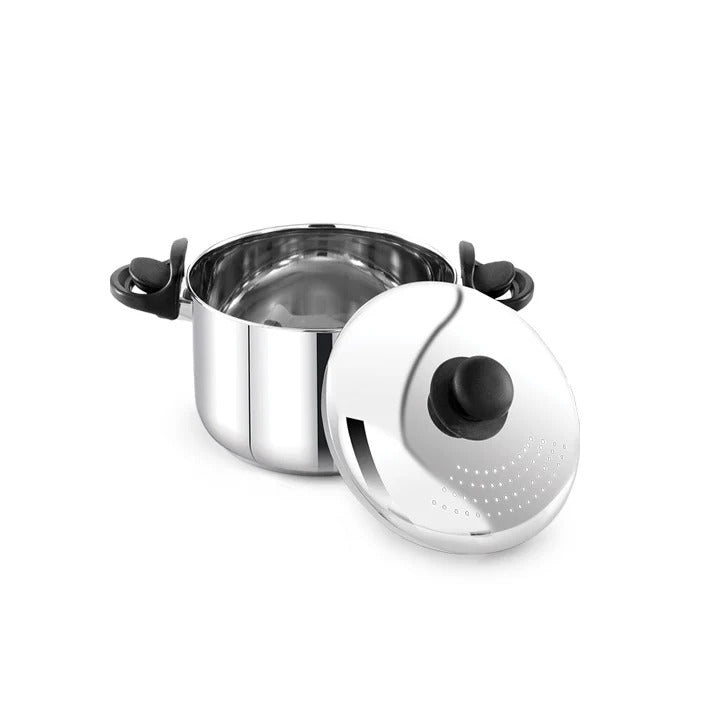 Stainless Steel Strainer Pot without Glass Lid Induction Base