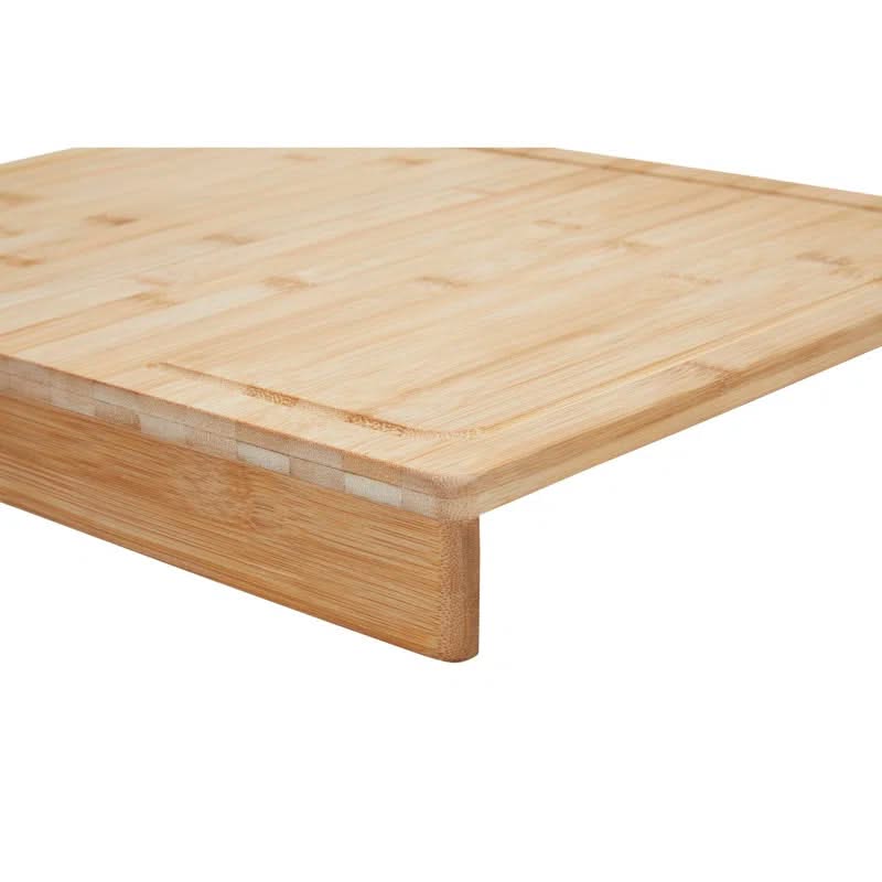 Premium Bamboo Solid Wood Chopping Board with Raised Edge