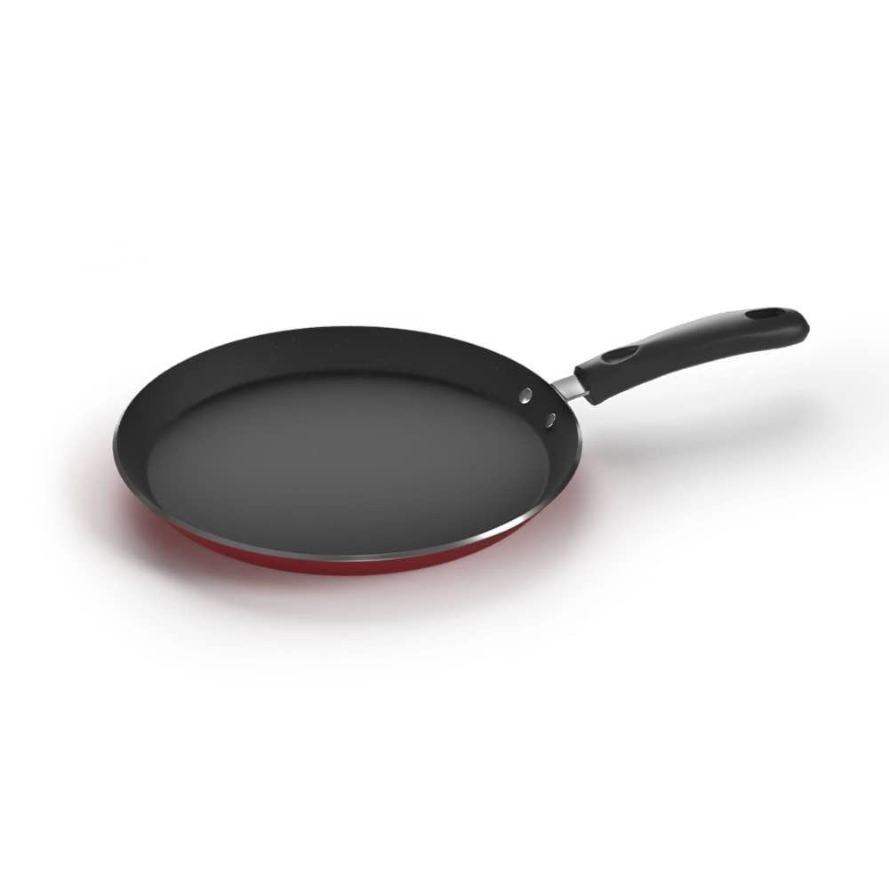Induction Base Non-Stick Aluminium Pathiri Pan 26 cm Maroon