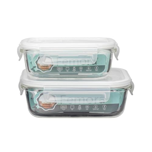 Borosilicate Glass Containers for Kitchen, Storage Box for Kitchen With Air Vent Lid