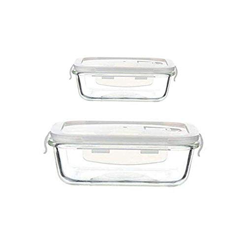 Borosilicate Glass Containers for Kitchen, Storage Box for Kitchen With Air Vent Lid - Design 2