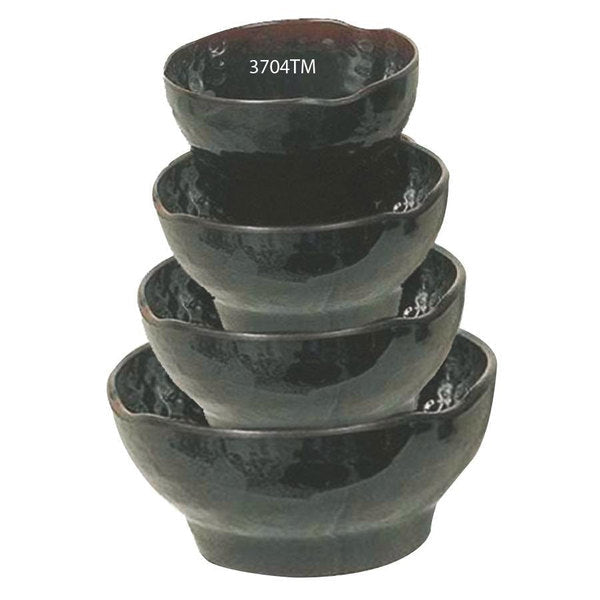 Asian-Style Melamine Wave Rice Bowl 10oz - Dozen