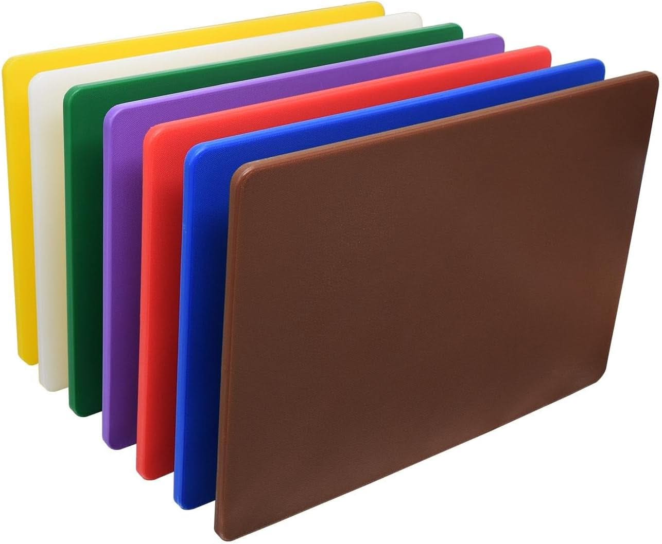 1 x 7-Piece Chopping Board Set – Low-Density, Durable Cutting Boards for Everyday Kitchen Use (45.0cm L x 30.0cm W x 1cm H / 450mm L x 300mm W x 10mm H, Without Rack )