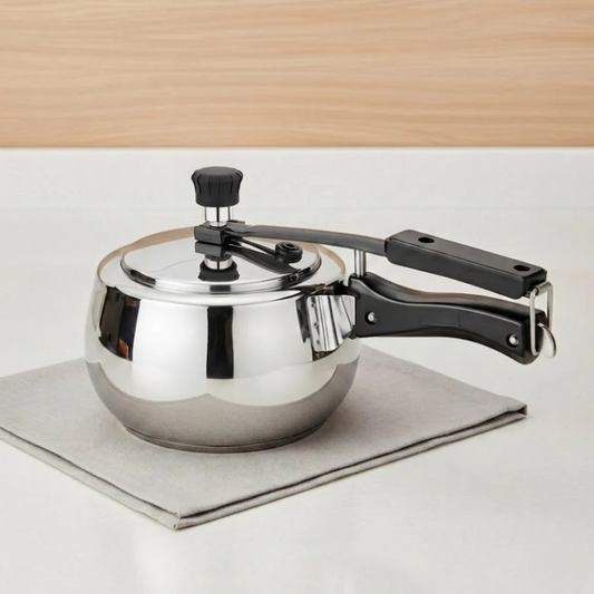 Stainless Steel Sandwich Bottom Pressure Cooker Inner Lid 2L Induction Friendly