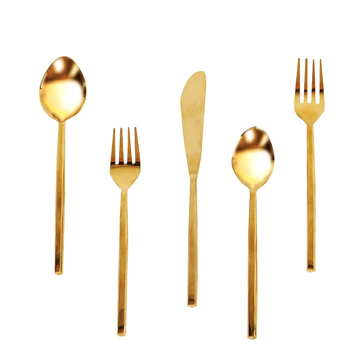 Set of 5 Cutlery with Stylish Handles - Design 2