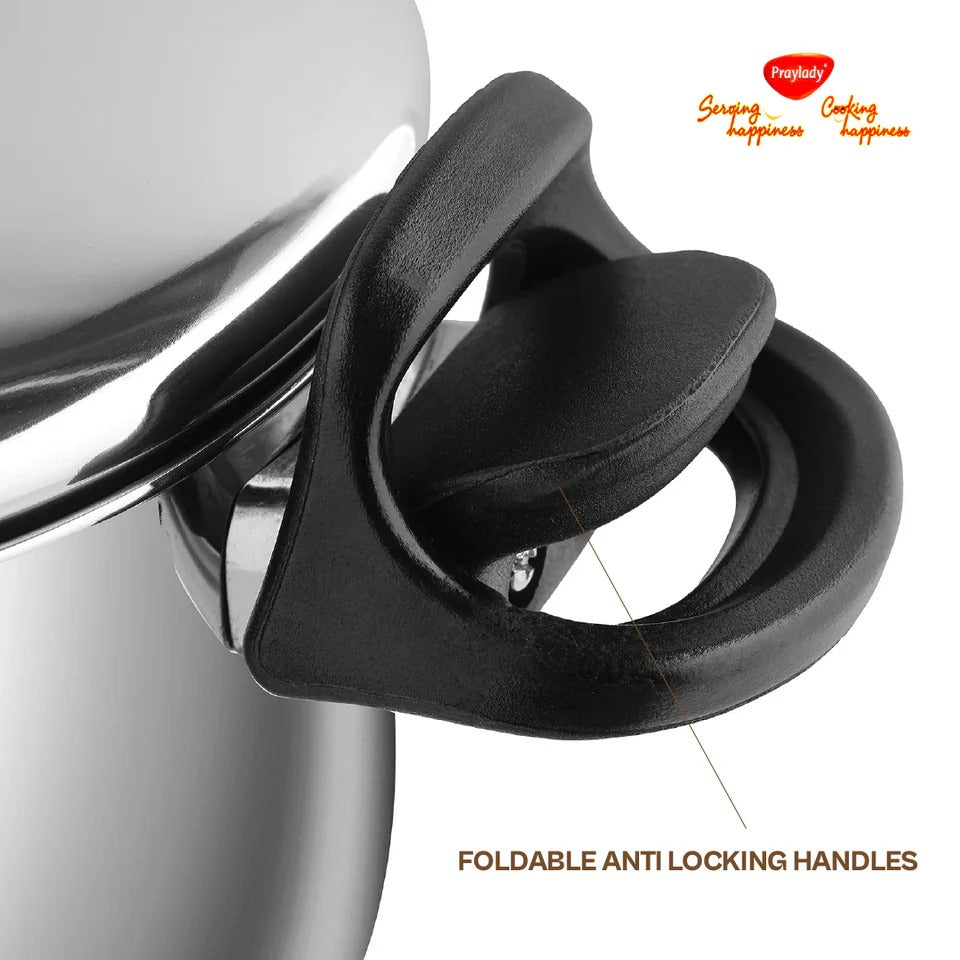 Stainless Steel Strainer Pot without Glass Lid Induction Base